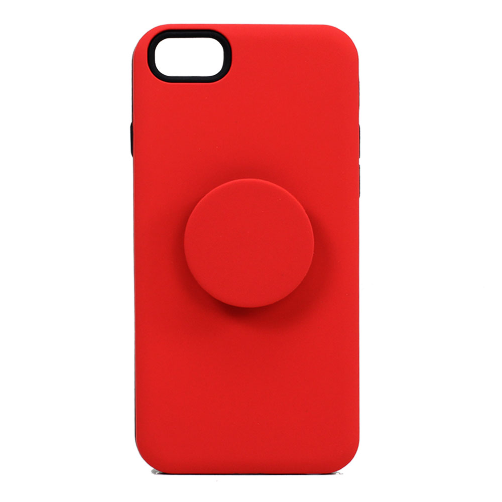 iPHONE 8 / 7 Pop Up Grip Stand Hybrid Case (Red)